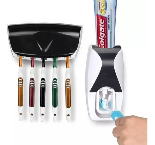 Dispensador Automático De Crema Dental + Porta Cepillos