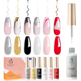 Esmaltes De Uñas Beetles Gel Con Purpurina 6pzs