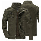 Chaquetas Estilo Militar Con Cremallera For Hombre