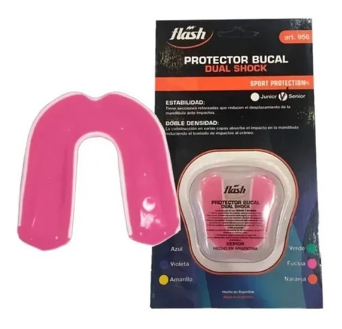 Protector Bucal Flash Niños Fucsia  Dual Shock - 956