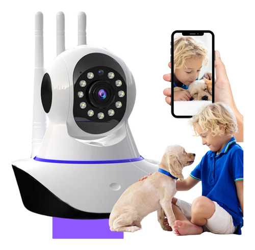 Câmera Wifi Hd Segurança Babá Pet Cachorro Eletrônica 360°