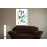 Vinilo Decorativo 60x90cm Frase Disfruta De Las Pequeñas M2