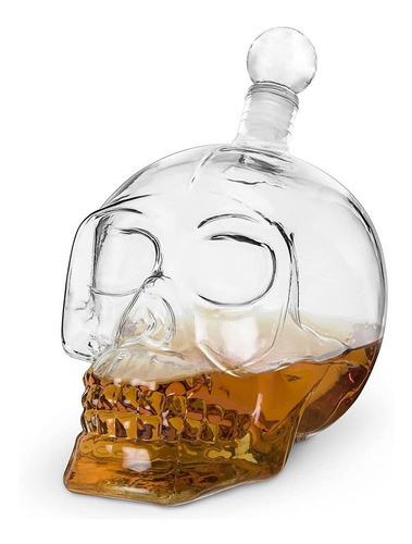 Botella Decantador Licorera Calavera Craneo Cristal 400ml