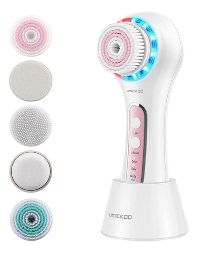 Facial Cleansing Brush,red & Blue Led Light Skin Care Dev...