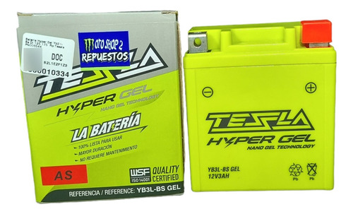 Bateria Hyper Gel Yb3 L- Bs Dt 125 175 Tessla