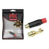 20x Conector Plug Rca 4mm Profissional Top De Linha Vermelho