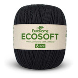 Barbante Ecosoft Euroroma Nº06 422g- 250 Preto