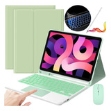Funda Con Teclado Y Mouse P/iPad Pro11/ Air5/4 10.9 Verde