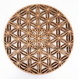 Mandala 3d Mdf Cru 30x30 Cm - Flor Vida 2 - 4 Camadas