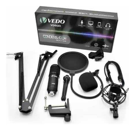 Kit Microfone Bm800 Vedo