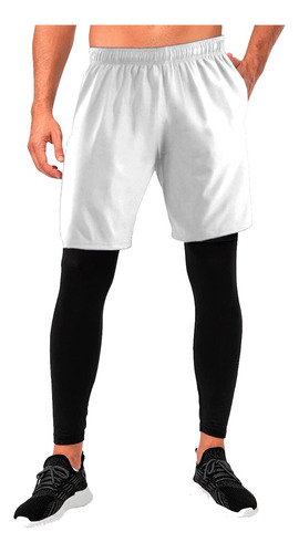 Kit Calça Térmica Frio E Shorts De Futebol Calção Sem Forro