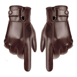 Guantes De Piel Sintética Para Con Pantalla Para Hombre,