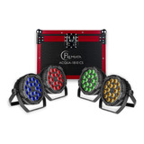 Par Led Case + 4pz Exterior Ip65 18x10 Rgb + Ambar Premiata