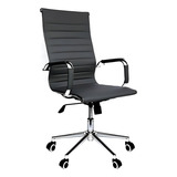 Sillón De Oficina Ejecutivo Gerencial Eames Aluminum Aluminium Respaldo Alto Tapizado Ecocuero Calidad Muy Superior