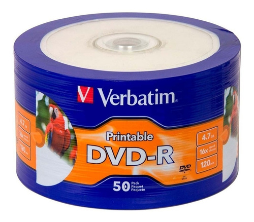 50 Dvd-r Verbatim Imprimibles Discos Blanco 4.7gb 97167 V6 A