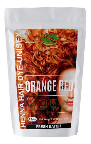 Tintura De Henna Para Cabello Y Barba, 100 % Natural Y Libre