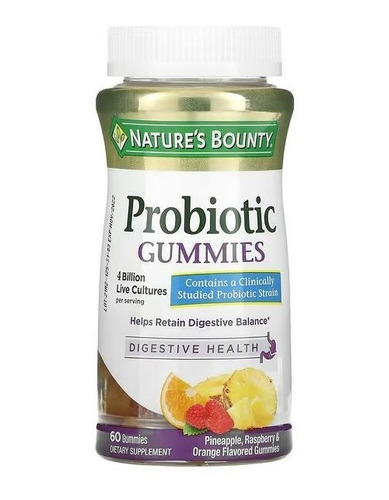 Natures Bounty | Probiotic I 4 Billion I 60 Gummies I Usa