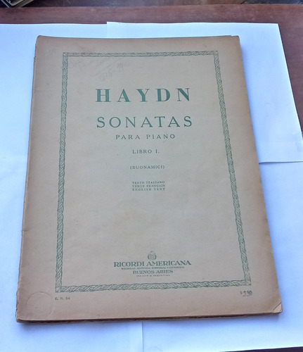 Haydn / Sonatas Para Piano - Libro 1° -