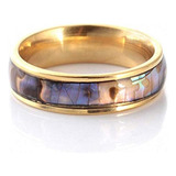 Anillos Acero Inoxidable Para Hombre Y Mujer Con Concha Abul