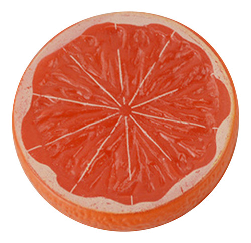 Una Rodaja De Teca Naranja De Plástico Artificial, Fruta Fal