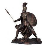 Estatua Leonidas Guerreiro Espartano 32cm Resina