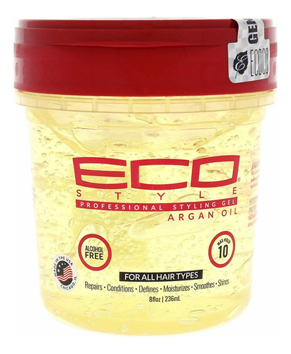 Eco Styling Gel Aceite De Argán Naranja 8oz
