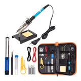 Kit Electrico Cautín 220v 60w Regulable 5 Puntas 15 Pcs