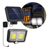 Luz Reflector Panel Solar Exterior Sensor Movimiento Led Cob Color De La Luz Blanca