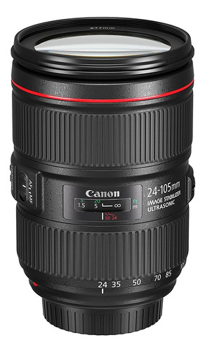 Objetivo Canon Ef 24-105 Mm F / 4l Is Ii Usm, Negro