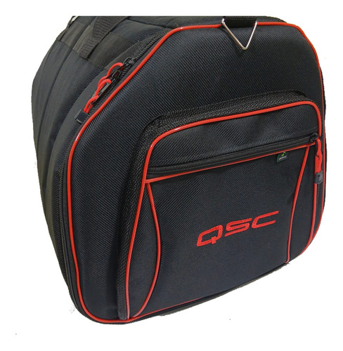 Bag Case Para Caixa De Som Qsc 12.2 Acolchoada Vermelho 