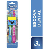 Cepillo De Dientes Oral-b Kids Mickey Mouse Suave X 2 Unidades