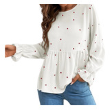 Polera Camisa Blusa Estampado Casual Mujer Pnl