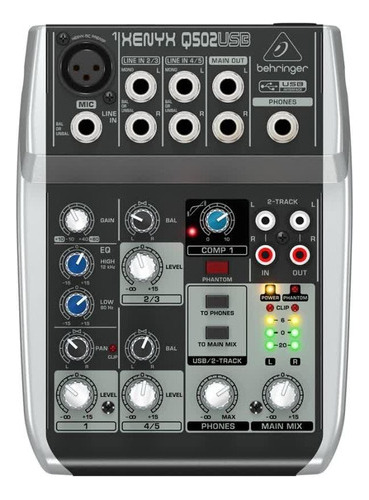 Mesa Behringer Q 502 Usb 5 Canais