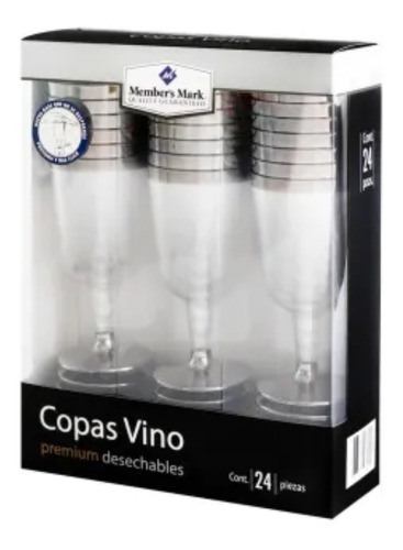 Copas De Vino Member's Mark Reutilizables 24 Pzas