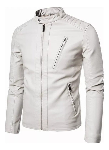 Chaqueta De Cuero Para Hombre, Chaqueta Casual Delgada Y Her