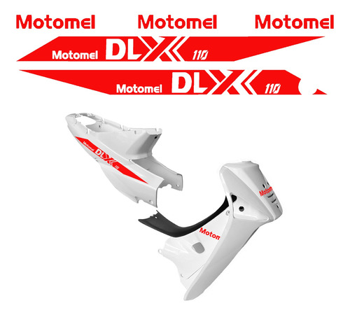 Calcos Stickers Vinilo Moto Motomel Dlx 110 Rojo