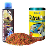 Alimento Tetrapro Tropical Crisp 210g + Azoo Vitaminas 500ml