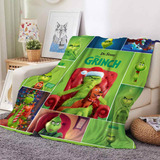 Manta Suave Navideña De 150 X 200 Cm, Colcha De Cama Grinch,