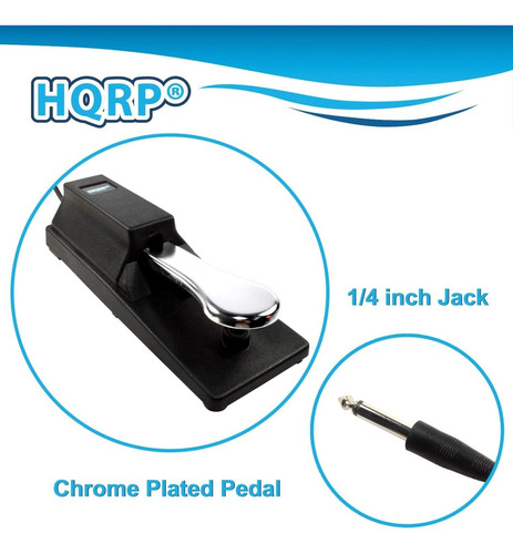 Hqrp Sustain Pedal Compatible Con Casio Ctk-2090 Ctk-2400 Ct