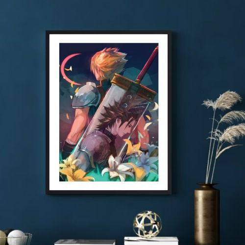 Cuadro Ff7 Final Fantasy 7 Cloud Strife Tifa Aerith 20x30