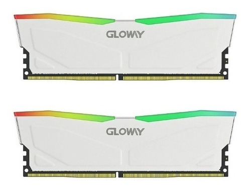 Memoria Ram Gamer Ddr4 Gloway 2x8gb 16gb 3200mhz Branca Rgb 