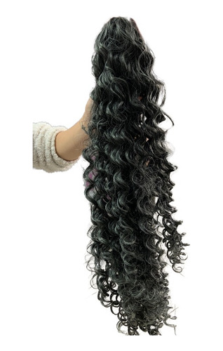 Aplique Presilha Rabo De Cavalo Cacheado Premium Hair 65cm