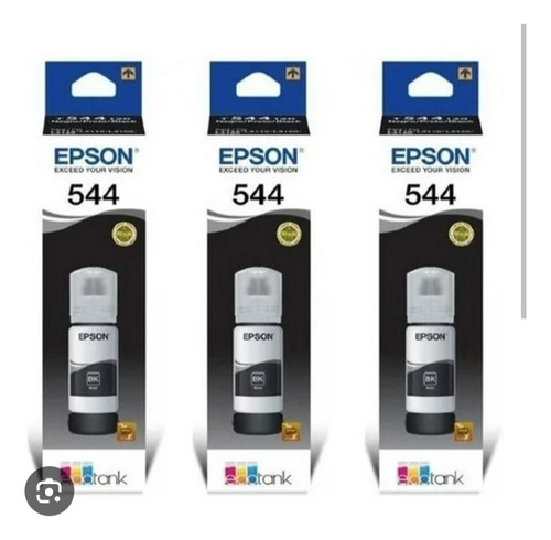 Tinta Negra Epson 544 Original Kit X3 , L1110 - L3110 L3150 