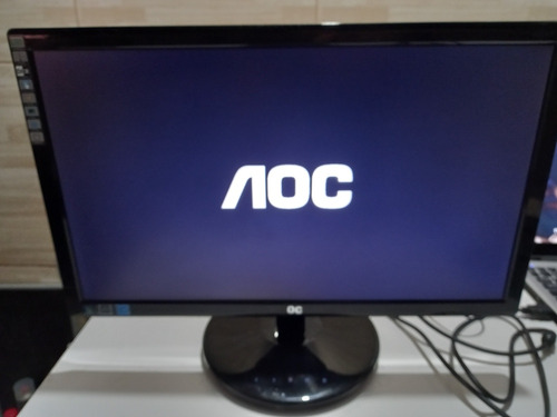 Monitor Aoc 20 Polegadas Led Vga E Dvi Ultra Fino Usado!!