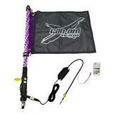 Antena Led Rgb 60 Cm Bandera Can Am Negra 1pza Rzr Maverick 