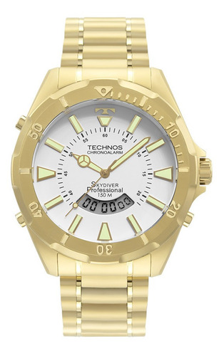 Relógio Technos Masculino Skydiver Dourado Wt205fl/4b