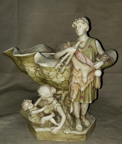 Antigua Estatua Figura Fayance Original Montepio_antig