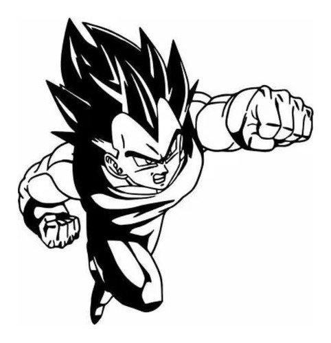 Goku Dragon Ball Z Vegeta Sticker Autoadhesivo Vinilo Auto