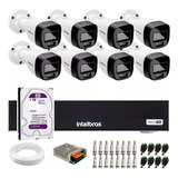 Kit Intelbras 8 Cam Full Color 1220b Dvr Mhdx 3108 C/ Purple