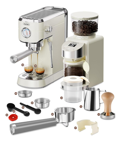 Máquina De Café Espresso Profesional Compacta De 20 Bares Co